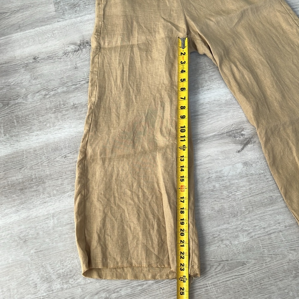Faithfull The Brand Messina Pants 100% Linen Wide Leg Trousers Women’s M / USA 6 - Picture 9 of 13